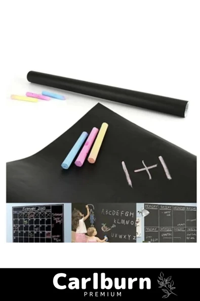 Özel Üretim Büyük Boy Kendinden Yapışkanlı Yaz Sil Rulo Yapışkanlı Kara Tahta Sticker Blackboard - 5