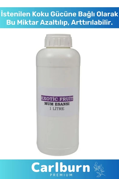 Özel Üretim Kalıcı Yoğun Yağ Bazlı Tüm Ürünlerle Kullanıma Uygun Exotic Fruit Mum Esansı 1 LT - Resim 2