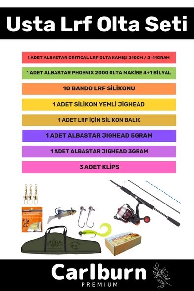 Özel Üretim Şık Taşıma Çantalı Hazır Kurulu Tam Takım Usta Lrf Olta Seti - 3m Kamış Hediyeli - 2