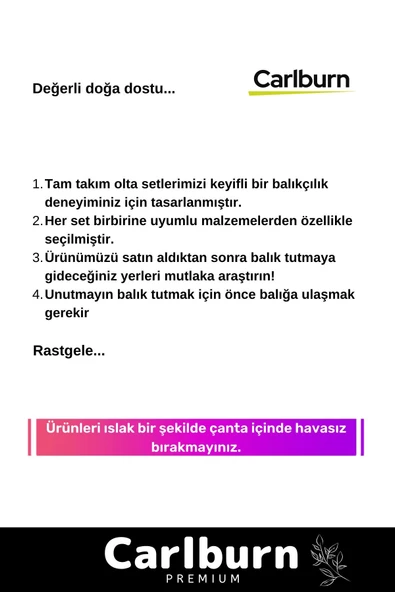 Özel Üretim Şık Taşıma Çantalı Hazır Kurulu Tam Takım Hobi Kıyı Olta Seti - 360cm Kamış Hediyeli - 4