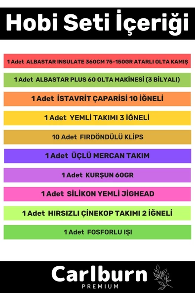 Özel Üretim Şık Taşıma Çantalı Hazır Kurulu Tam Takım Hobi Kıyı Olta Seti - 360cm Kamış Hediyeli - 2