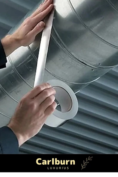 Özel Suya Sıcaklığa Dayanıklı Tamir Soba Boru Yama Alüminyum Yanmaz Folyo Bant 45mm - 5mt - 1 Adet - 4