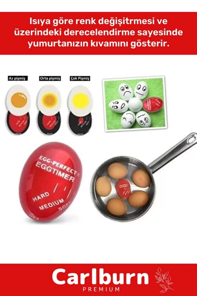 Özel Üretim Zaman Ayarlı Haşlama Dereceli Renk Değiştiren Yumurta Pişirme Zamanlayıcı 2 Adet - 3