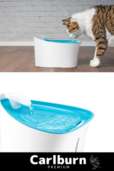 Özel Üretim Aktif Karbon Filtreli Sessiz 5W1A Adaptörlü Uyarılı Otomatik Uyarılı Kedi Köpek Su Kabı - 2