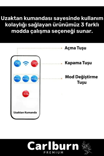 Özel Üretim Su Geçirmez Solar Güneş Enerjili 122 Ledli Hareket Sensörlü Bahçe Sokak 3 Modlu - 4