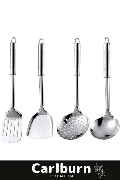 Özel Üretim Şık Dekoratif 5 Parçadan Oluşan Sağlam Fonksiyonel Paslanmaz Çelik Mutfak Seti - 2