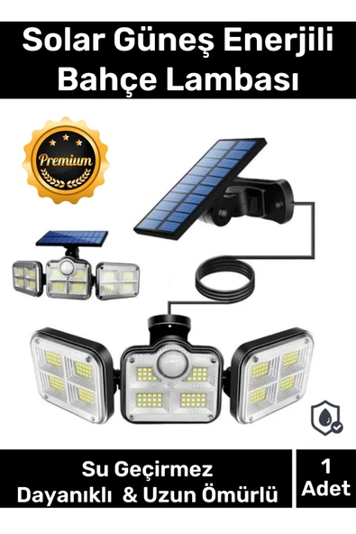 Özel Üretim Su Geçirmez Solar Güneş Enerjili 122 Ledli Hareket Sensörlü Bahçe Sokak 3 Modlu