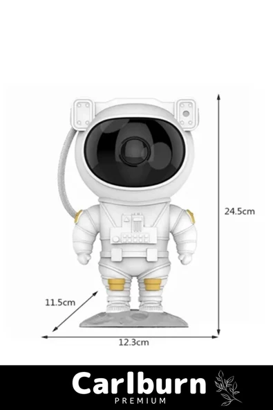 Özel Üretim Zamanlayıcı Uzaktan Kumandalı Pilli Yıldız Samanyolu Astronot Galaksi Projeksiyon Lamba - 2