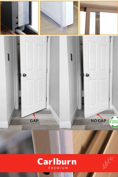 Rüzgar Kesici Ses Böcek Toz Önleyici Yalıtım Kapı Pencere Isı Izolasyon Şeffaf Şerit Bant 5mt 3 Adet - Resim 5