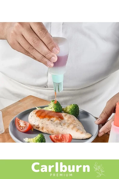 Premium Seri Dayanıklı Uzun Ömürlü Damlatılabilir Sürülebilir Silikon Ucu Fırçalı Yağdanlık - 6