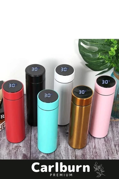Premium Alite Gıda Sınıfı 201 Paslanmaz Çelik Kaymaz Sıcaklık Göstergeli Dijital Led Termos 500 Ml - 4
