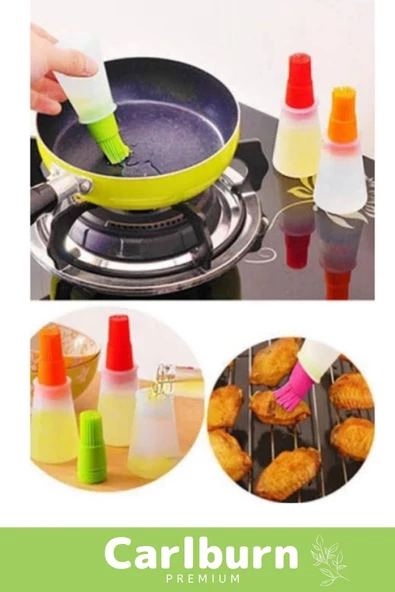 Premium Seri Dayanıklı Uzun Ömürlü Damlatılabilir Sürülebilir Silikon Ucu Fırçalı Yağdanlık - 2