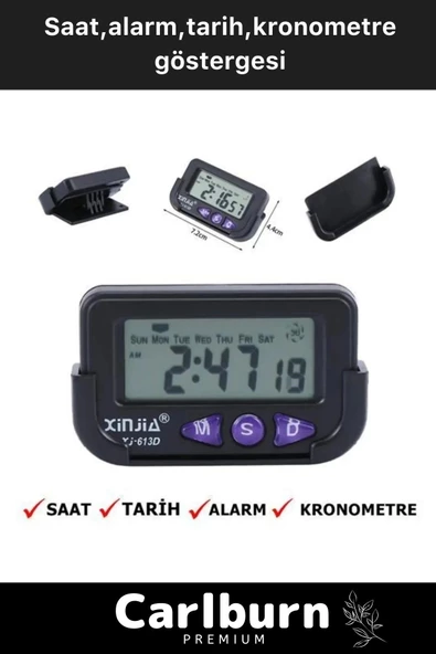 Özel Üretim Yapışkanlı Masaüstü Stantlı Ders Çalışmak Için Alarlı Kronometreli Mini Dijital Saat - 3