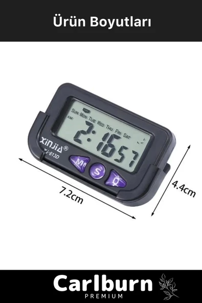 Özel Üretim Yapışkanlı Masaüstü Stantlı Ders Çalışmak Için Alarlı Kronometreli Mini Dijital Saat - 6