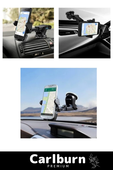 Özel Üretim Uzayabilen Ayarlanabilir Vantuzlu Cep Araç Telefon Tutucu Oto Araba Içi Telefon Tutacağı - 3