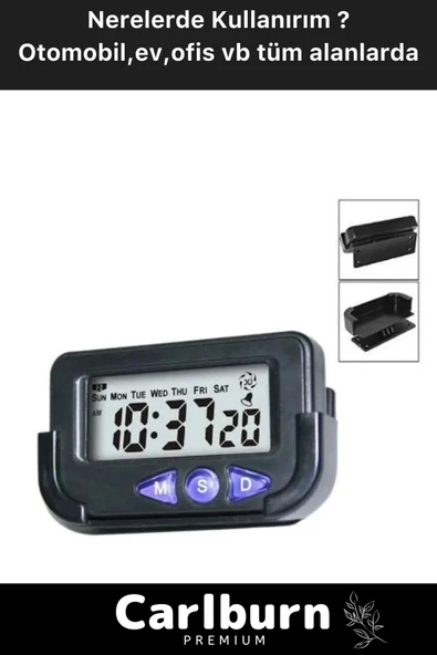 Özel Üretim Yapışkanlı Masaüstü Stantlı Ders Çalışmak Için Alarlı Kronometreli Mini Dijital Saat - 4