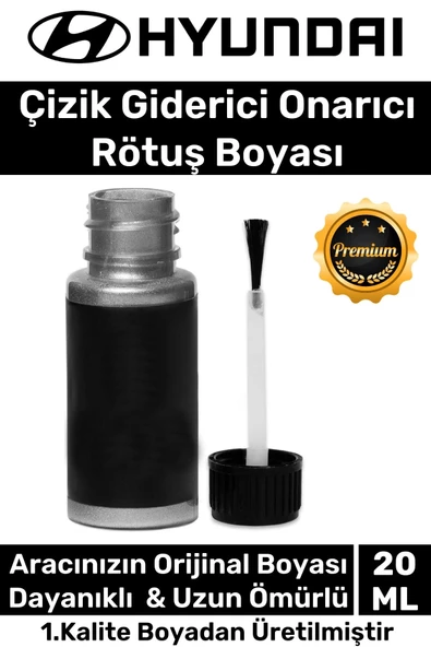 Özel Üretim Suya Dayanıklı Hyundai Marka Uyumlu Çizik Taş Izi Giderici Onarıcı 20ml Oto Rötuş Boyası ürün görseli