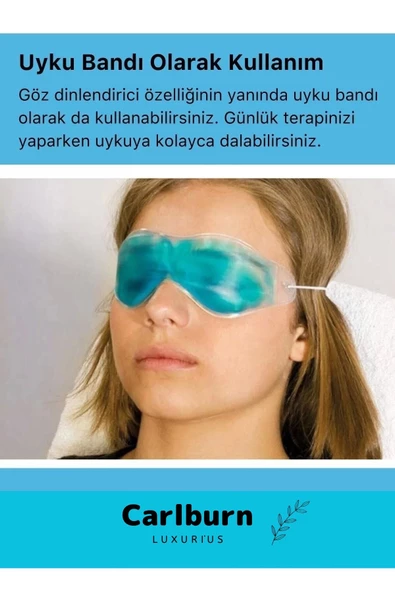 Özel Üretim Soğuk Sıcak Uygulama Göz Terapi Bandı Işık Önleyici Göz Dinlendirme Jel Uyku Bandı - 2