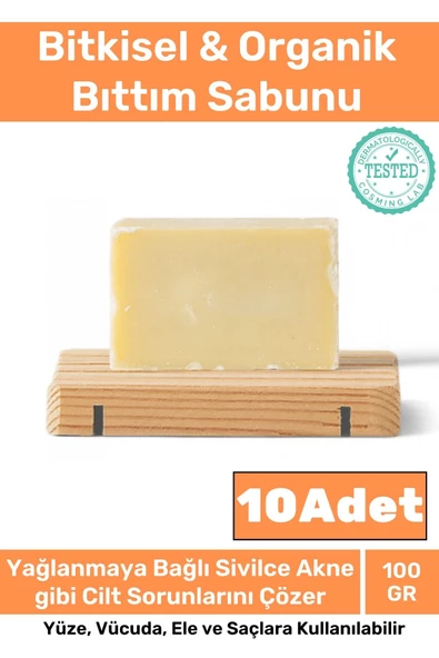 Özel Doğal Bitkisel Organik Güzel Kokulu Saç Için Bıttım Sabunu 100 Gr x 10 Adet