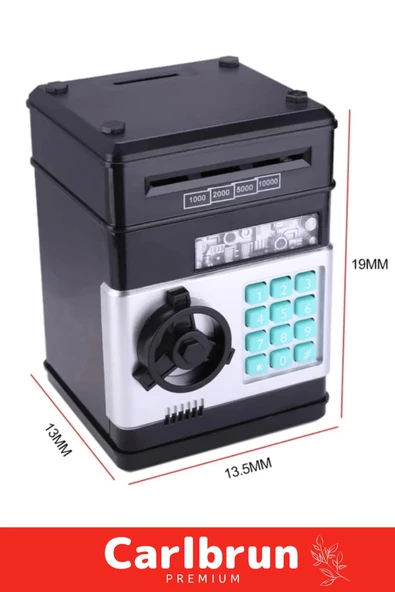 Özel Üretim Abs Plastik Pilli Otomatik Kağıt Bozuk Para Elektronik Şifreli Atm Kumbara - 2