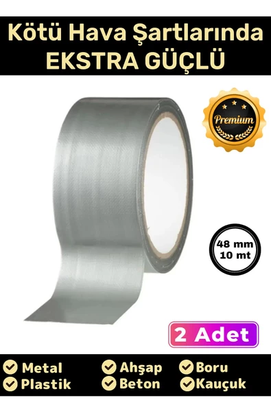 Özel Üretim Çok Amaçlı Su Geçirmez Sızdırmaz Güçlü Dayanıklı Izolasyon Gri Tamir Bandı 48 Mm 2x10 Mt