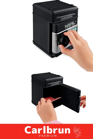 Özel Üretim Abs Plastik Pilli Otomatik Kağıt Bozuk Para Elektronik Şifreli Atm Kumbara - 4