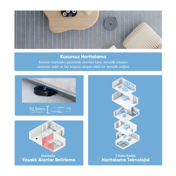 Şımart katya T Akıllı Robot Süpürge Istasyonlu - 4