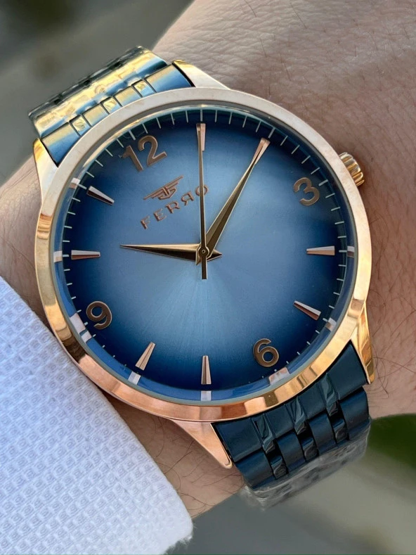 Ferro Çelik Kordon 30 Mt Su Geçirmez Erkek Kol Saat EFM11932-T ürün görseli