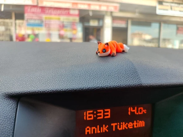Otomobil Aksesuarı Dikiz Aynası Aksesuarı Dikiz Aynası Süsü Sevimli Tilki Tiny Fox - 1