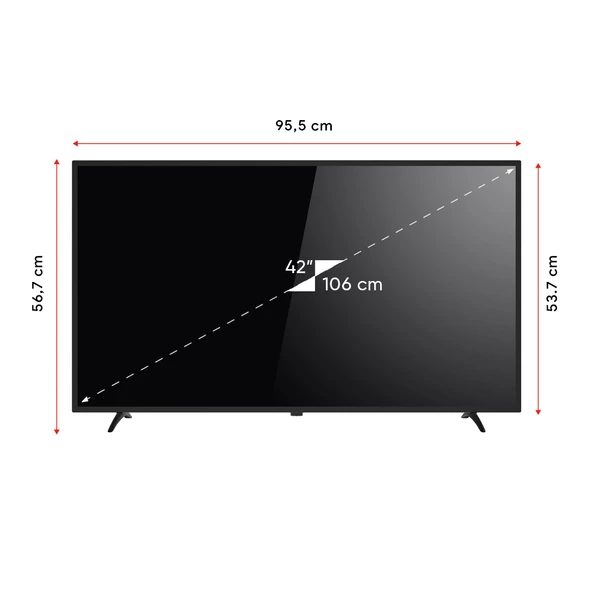 Next YE-42020G6 42" 106 Ekran Uydu Alıcılı Full HD LED TV - 5