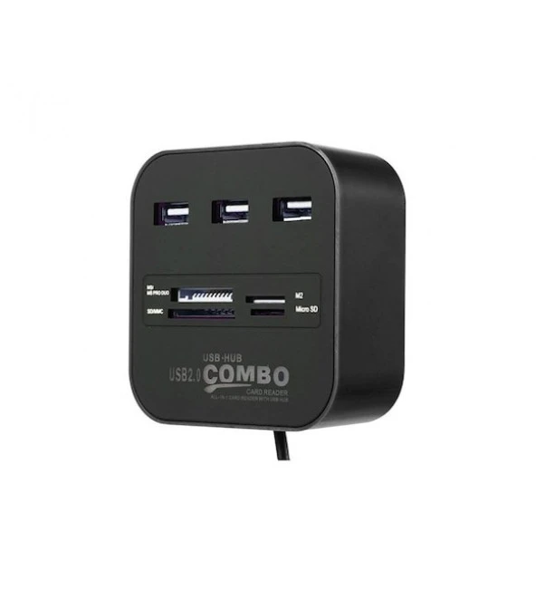 Concord C-847 3 Port USB 2.0 Hub - USB Çoklayıcı + USB Kart Okuyucu - 7