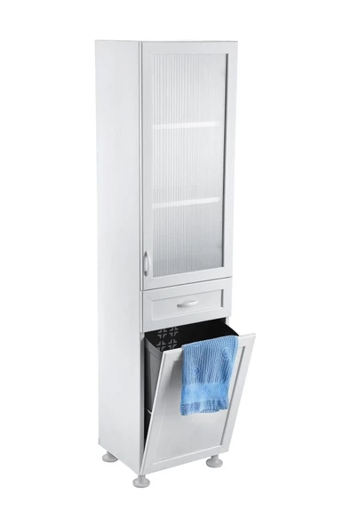 Çamaşır Sepetli Lale Pvc Dolap - Resim 2