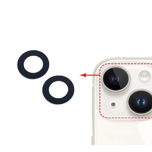 Apple iPhone 14 İle Uyumlu Kamera Camı