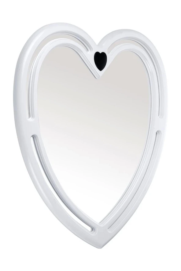 Dekoratif Kalp Plastik Tek Ayna
