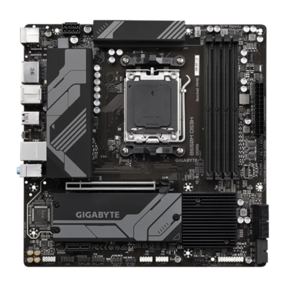 GIGABYTE B650M DS3H 1.0 DDR5 6400MHZ 1XHDMI 2XDP 2XM.2 USB 3.2 MATX AM5 (AMD AM5 7000 SERİSİ İLE UYUMLU ) - 2