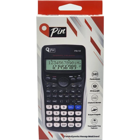 Pin 112 240 Siyah Bilimsel Fonksiyonlu Hesap Makinesi - 2