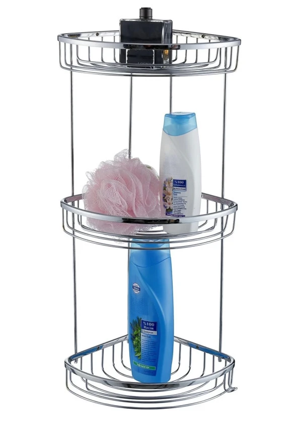 Oval Dalgalı 3 Katlı Köşelik Paslanmaz 20*20 Cm - 2