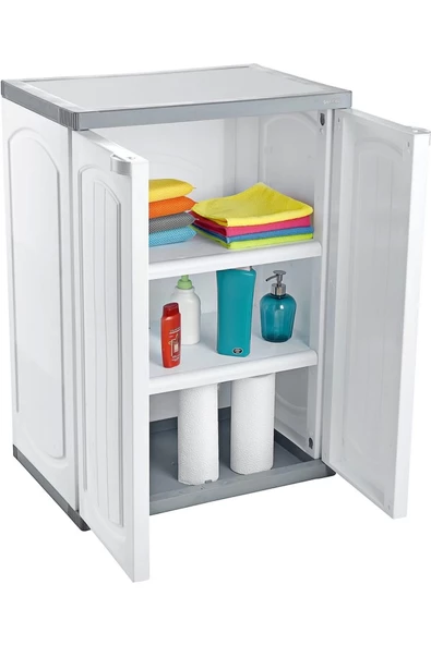 2 Kapılı Demonte Banyo Dolabı (84X60X41) - Resim 2