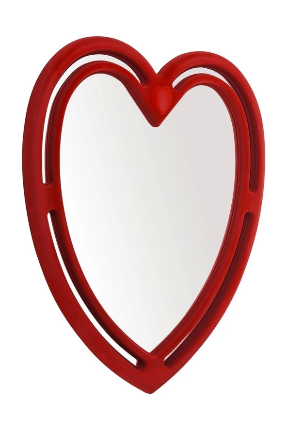 Dekoratif Kalp Kadife Tek Ayna