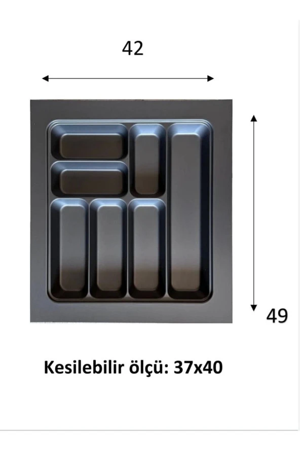 42*49 Eco Lüx Modül Kaşıklık Antrasit