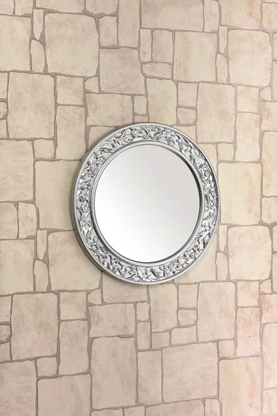 Dekoratif Yuvarlak Ayna Krom