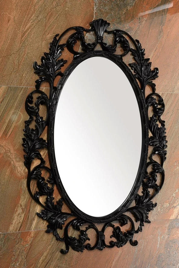 Dekoratif Salon Aynası Siyah