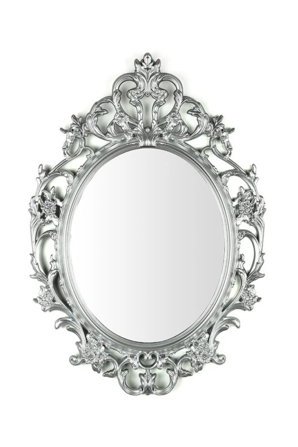 Küçük Dekoratif Ayna Gümüş Gri