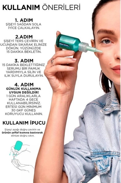 Loreal Paris Bright Reveal Yenileyici Peeling Yüz Serumu 25 ml - 4
