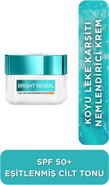 L'oreal Paris Bright Reveal Koyu Leke Karşıtı, Cilt Tonu Eşitleyici Spf50 Nemlendirici Krem Niasinamid 50Ml