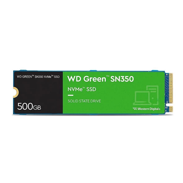 Wd 500Gb Green SN350 WDS500G2G0C PCIe Gen3 x4 Okuma 2400MB - Yazma 1500MB M.2 SSD