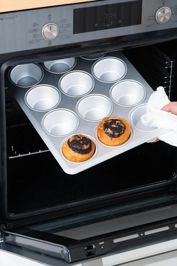 Acar Mate Alüminyum Muffin Kek Kalıbı MOON-05774 - 2