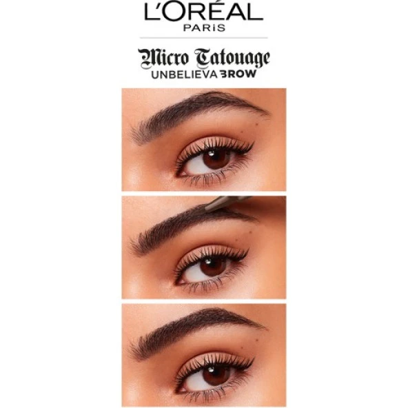 LOreal Paris Unbelieva Brow Micro Tatouage Kaş Kalemi - 109 Ebony - Resim 4