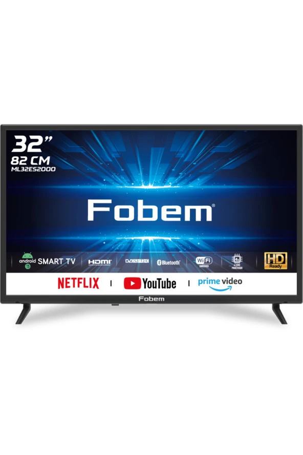 Fobem ML32ES2000 32" 82 CM Ekran HD Ready Uydu Alıcılı Android 13 Smart LED TV