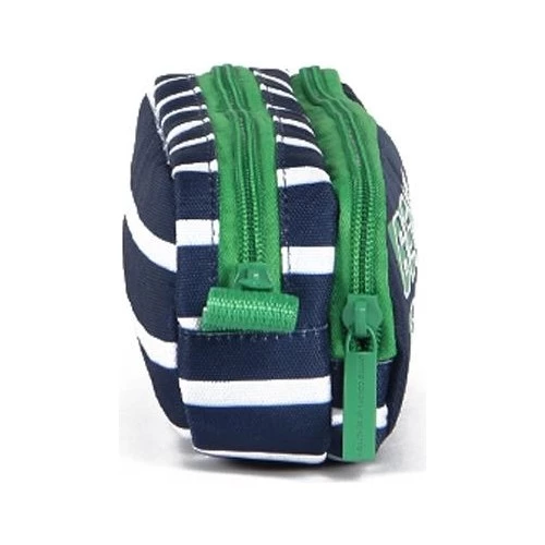 United Colors of Benetton Çift Bölmeli Siyah Yeşil Yazılı Kalem Çantası 03748 - 4